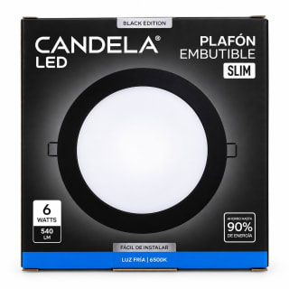 PLAFON LED SLIM REDONDO EMB. BLACK 6W