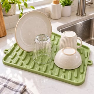 ESCURRIDOR DE SILICONA PARA PLATOS - Color: Verde