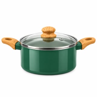 CACEROLA C/ TAPA DE VIDRIO Y ASAS ANTIDESLIZANTE 20X 9.5CM 1,8MM