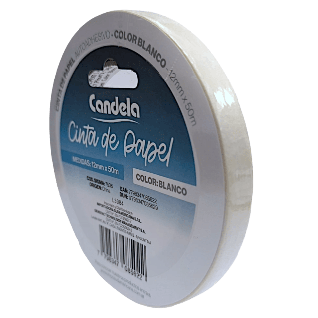 CINTA DE PAPEL 12MM X 50MTS