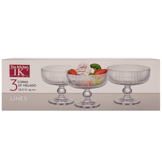 SET COPAS DE HELADO LINES 3U 320ML
