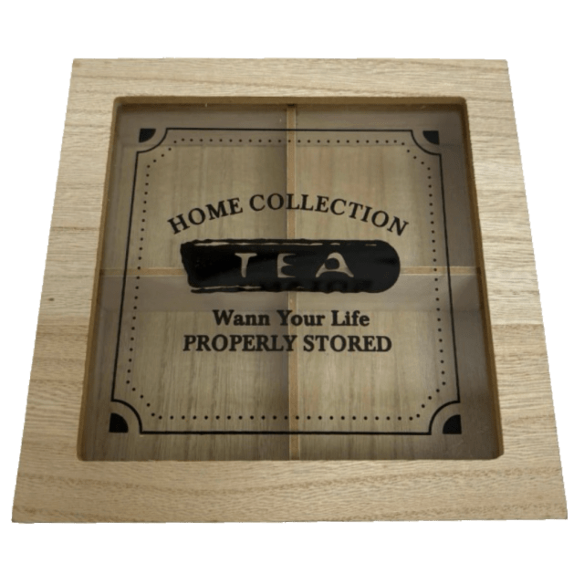 CAJA DE TE 4 DIVISIONES TAZA