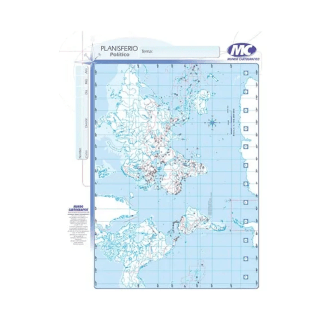 MAPA POLITICO PLANISFERIO MC N3