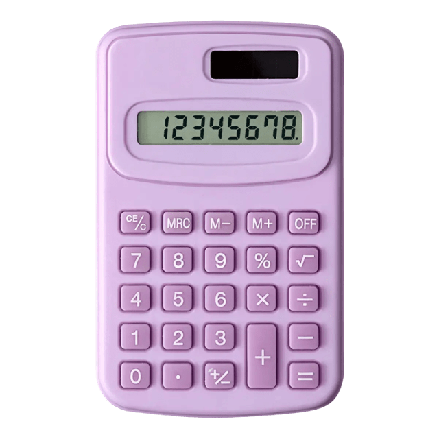 CALCULADORA SOLAR DE BOLSILLO 10X 8CM