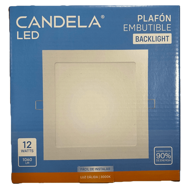 PLAFON LED BACKLIGHT CUADRADO EMB. 12W