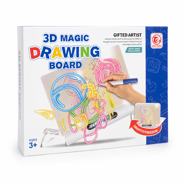 PIZARRA MAGICA 3D C/ LUZ Y ACCESORIOS