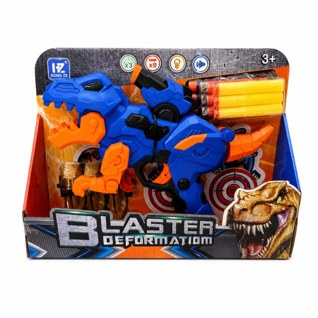 ARMA DINO + 9 PROYECTILES C/ LUZ Y SONIDO