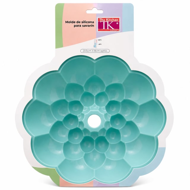 MOLDE DE SILICONA SAVARIN 23,5 X 8CM - Color: Celeste
