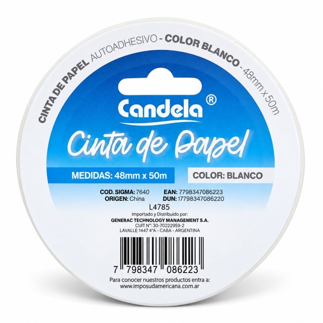 CINTA DE PAPEL 48MM X 50MTS