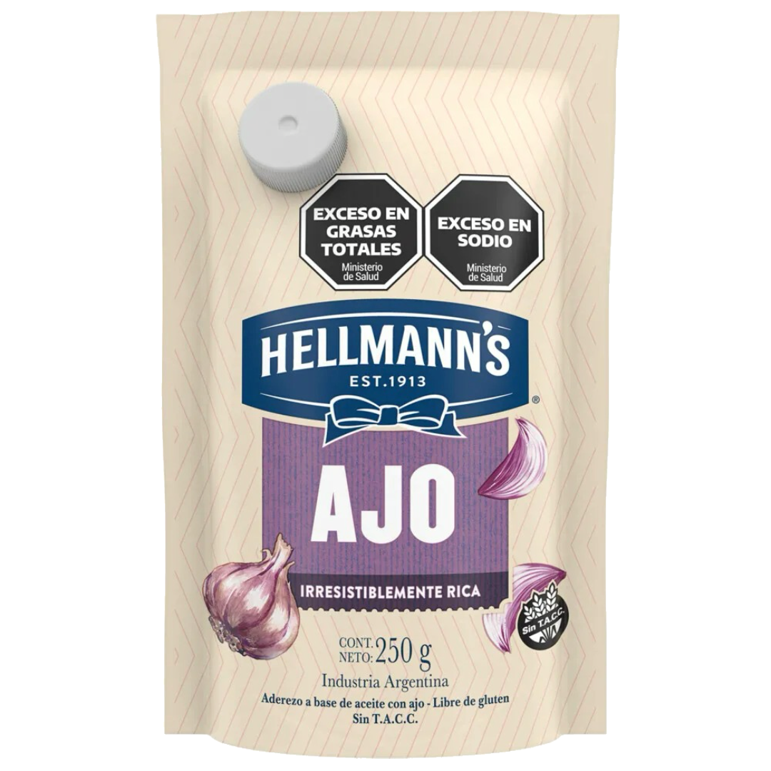 MAYONESA DE AJO HELLMANNS 250ML