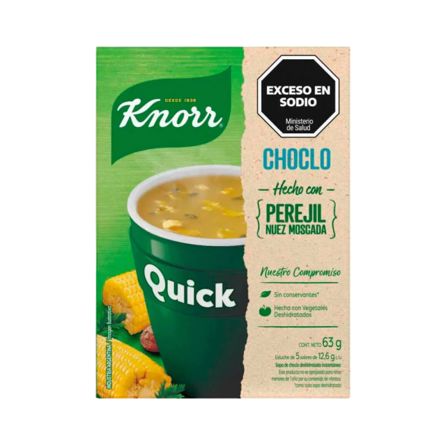 SOPA KNORR QUICK CHOCLO Y PEREJIL 5U