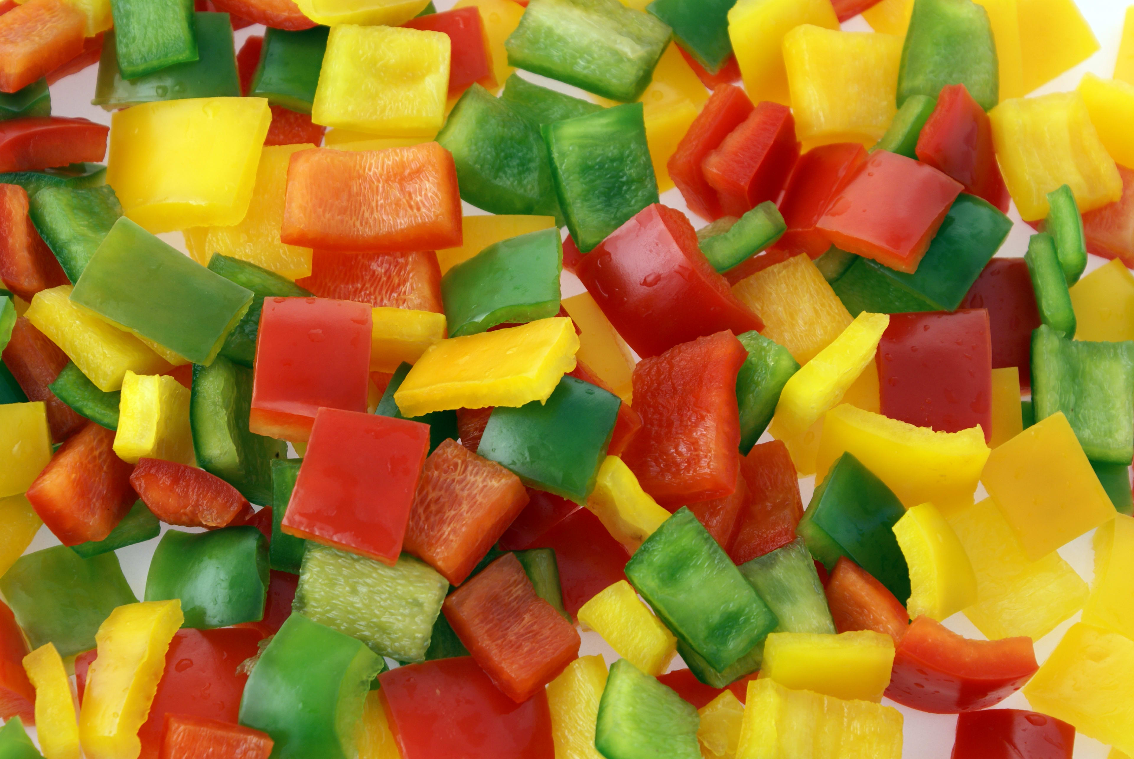 Diced bell peppers