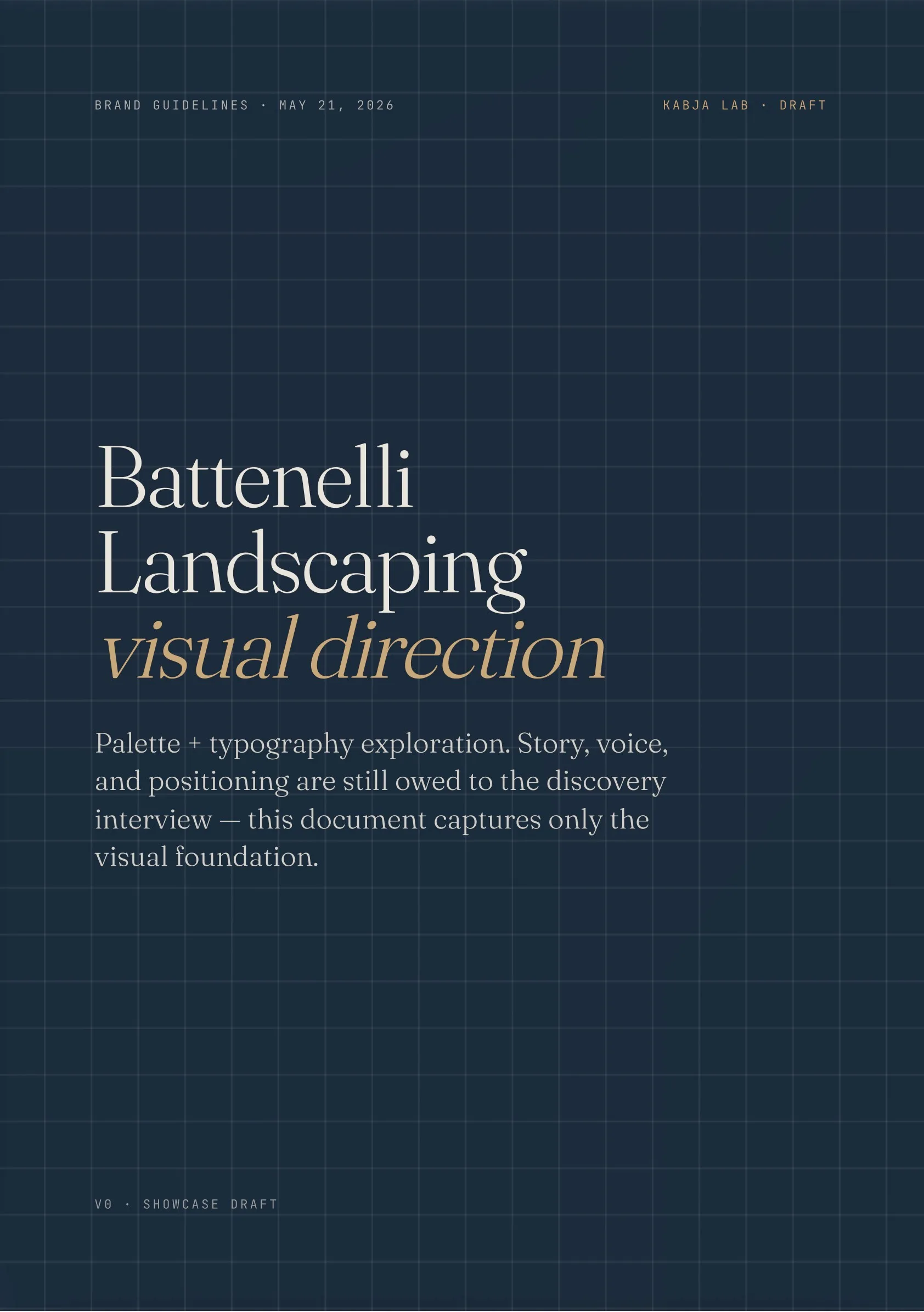 Battinelli brand book cover