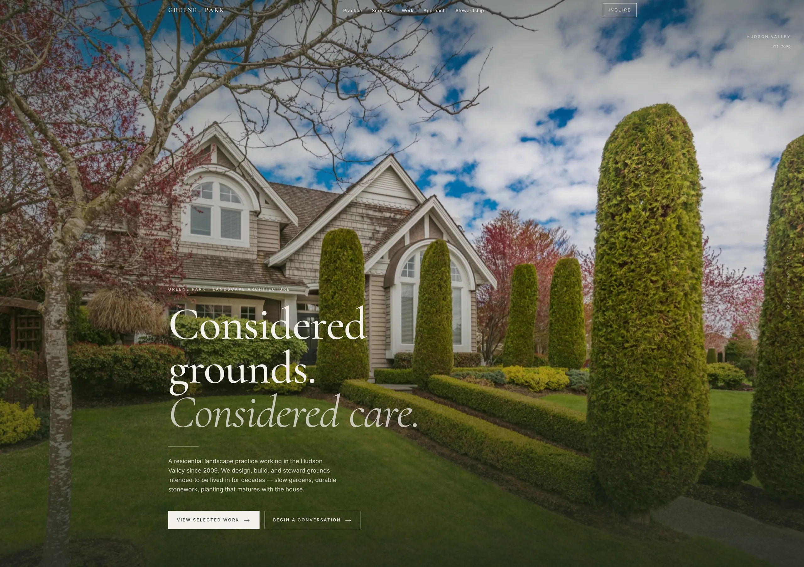 Greene Park website built by Kabja Concepts