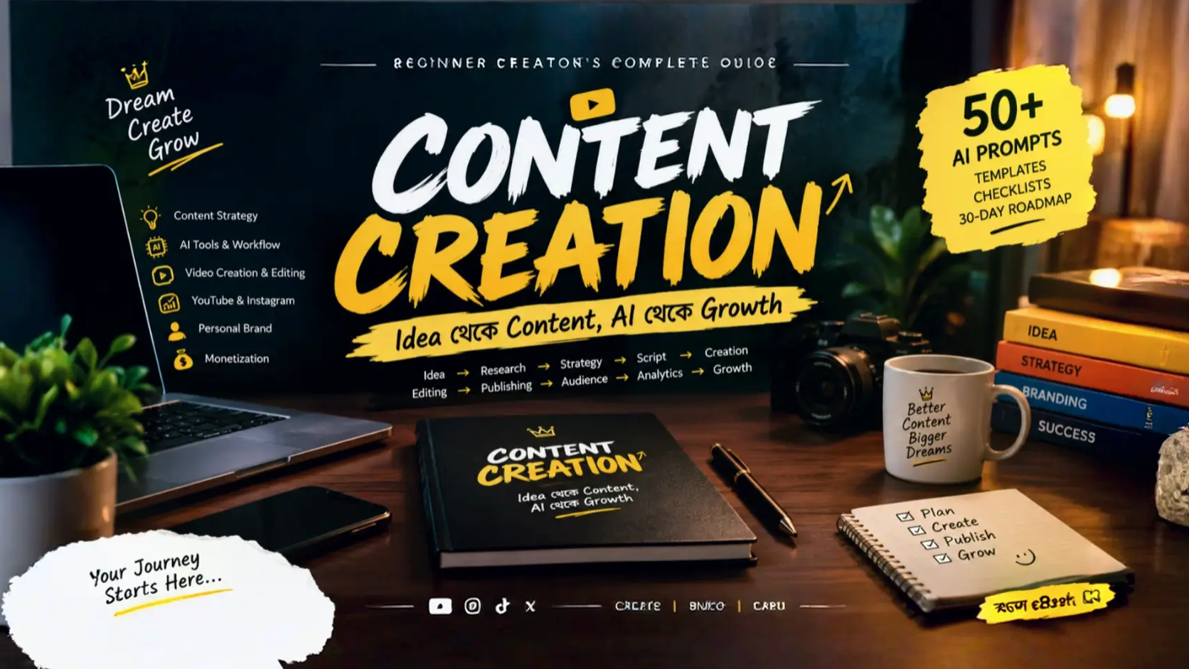 CONTENT CREATION: Idea থেকে Content, AI থেকে Growth