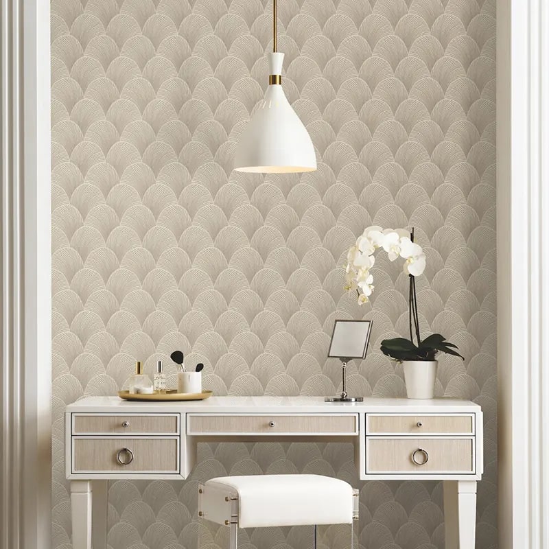 Candice-Olson-Natural-Discovery-papel-de-colgadura-Room-AKENTA-METALLIC_SCALLOP_-_NT6107_wnywom