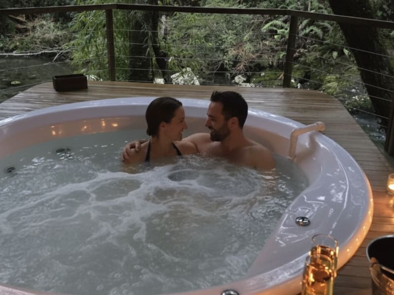 Tina para dos · junto al río — GiftCard Aremko Spa Puerto Varas