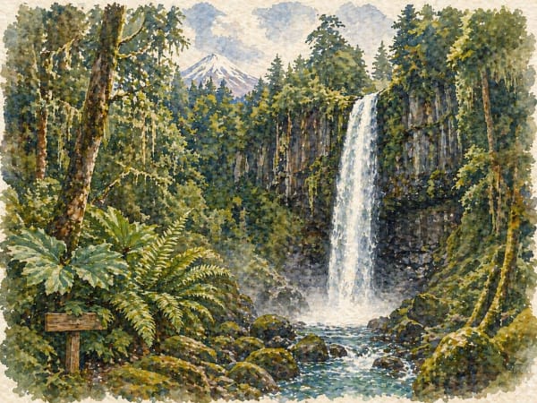 Salto La Picada – PN Vicente Pérez Rosales — sector Las Cascadas / Volcán Osorno