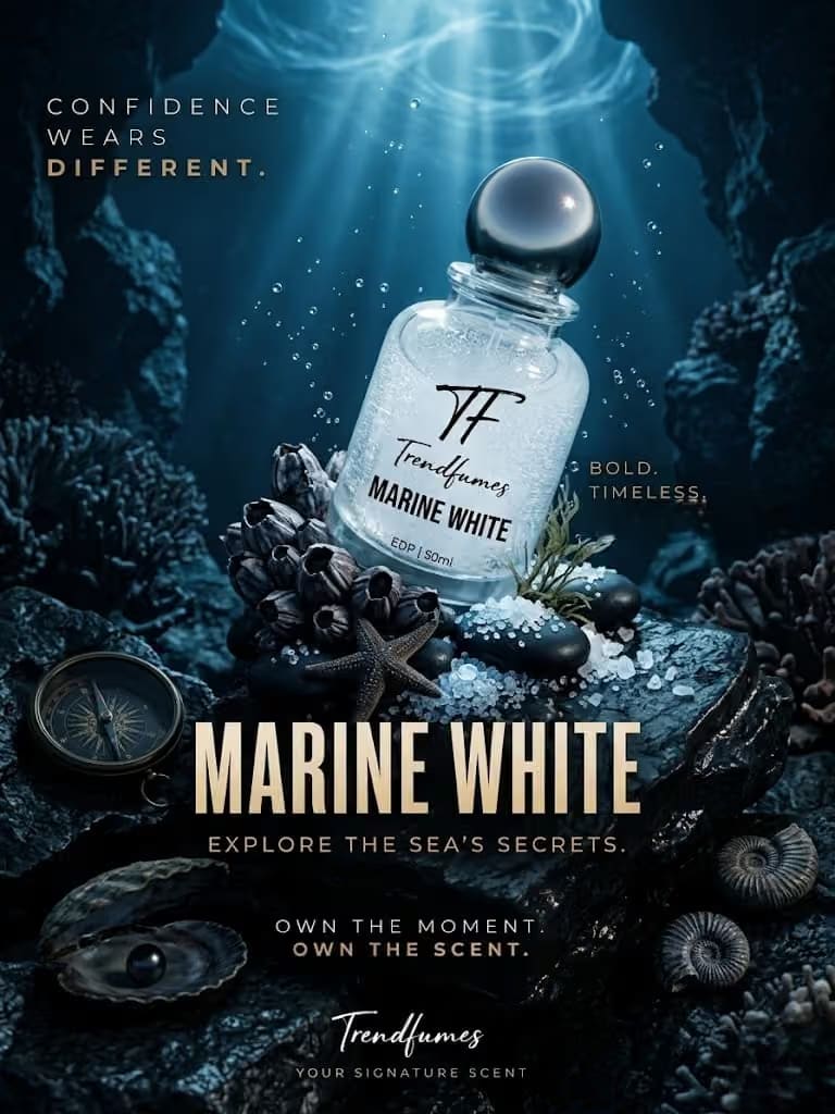 Marine White fresh aquatic perfume for men by TrendFumes