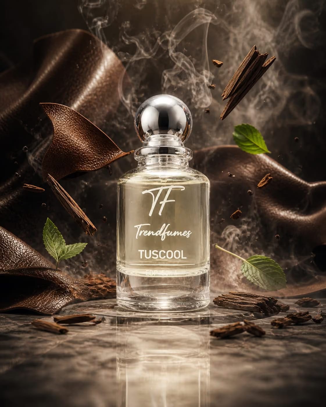 Tuscool fresh and bold leather perfume for men