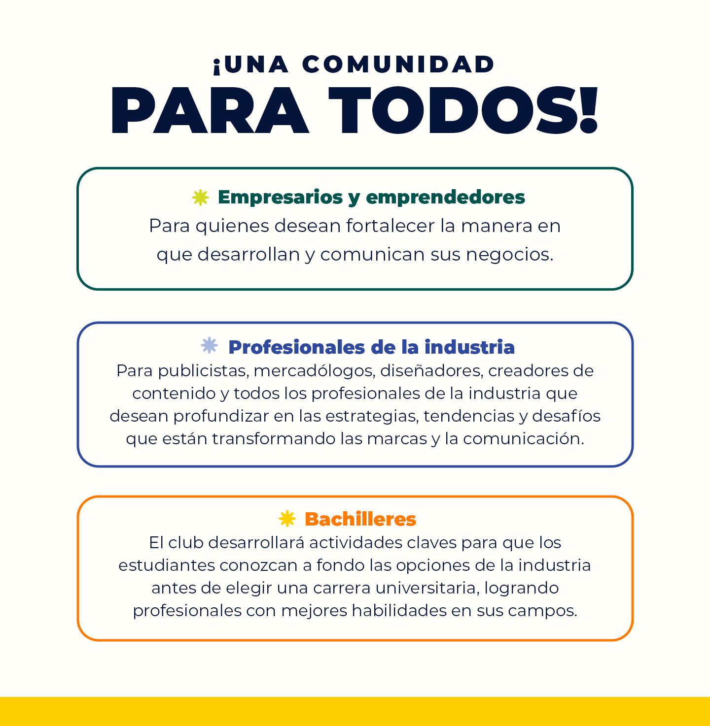 Una comunidad para todos - Empresarios Profesionales Bachilleres