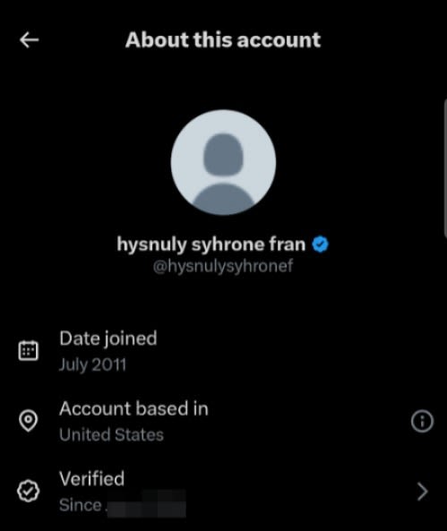 Verified X 🔵 sample screenshot 2