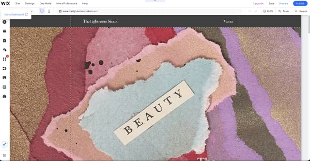 A studio homepage being rebuilt from a website builder into a fast, owned static site