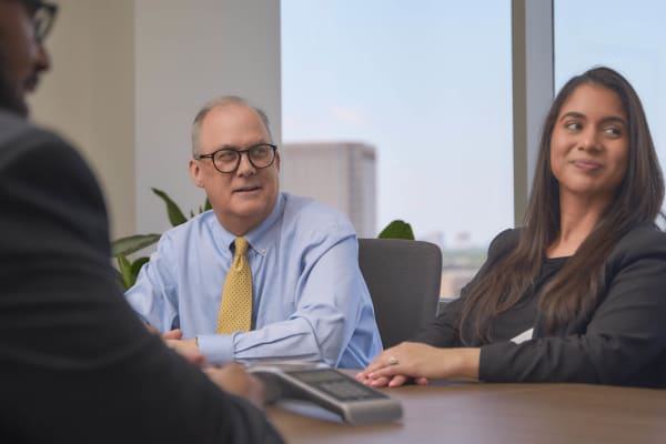 Professional group looking up NYC law firm office lifestyle photography