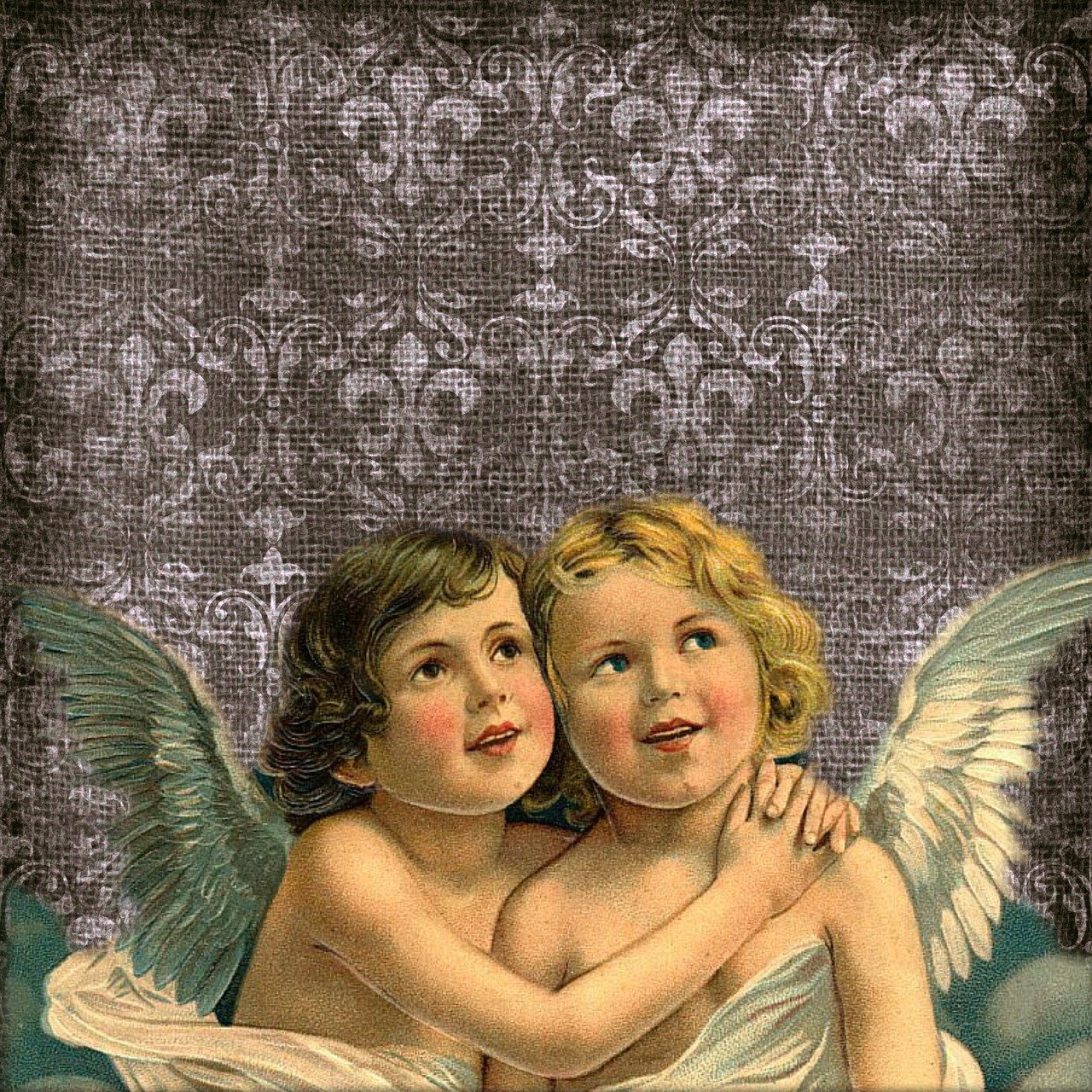 Vintage mixed media collage artwork demonstrating complex texture and dimensional elements requiring specialized photography techniques