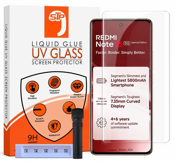 Redmi note 15 5G UV  Glass  (Pack of 3)