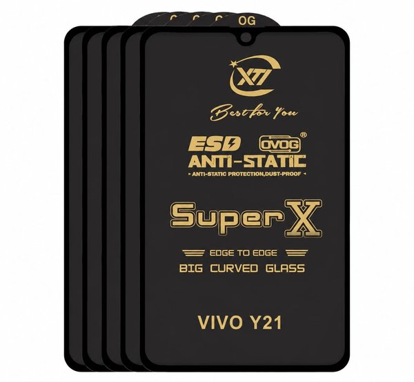 Vivo Y21 5G Tempered Glass  (Pack of 5)