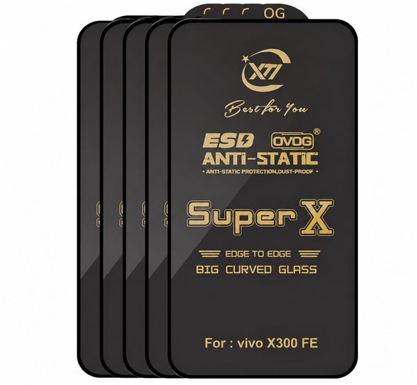 Vivo X300FE 5G Tempered Glass  (Pack of 5)
