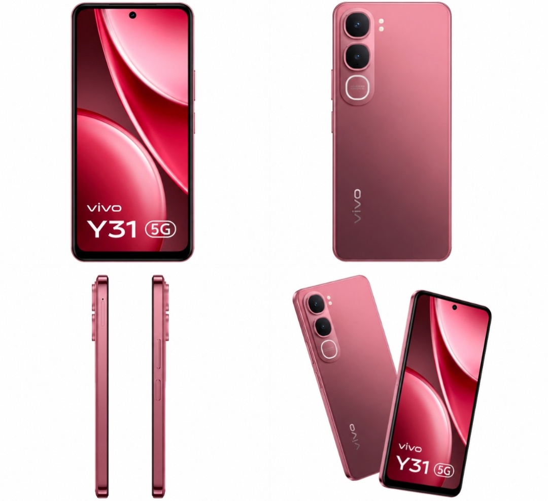 vivo Y31 5G (Rose Red, 128 GB) (6 GB RAM)