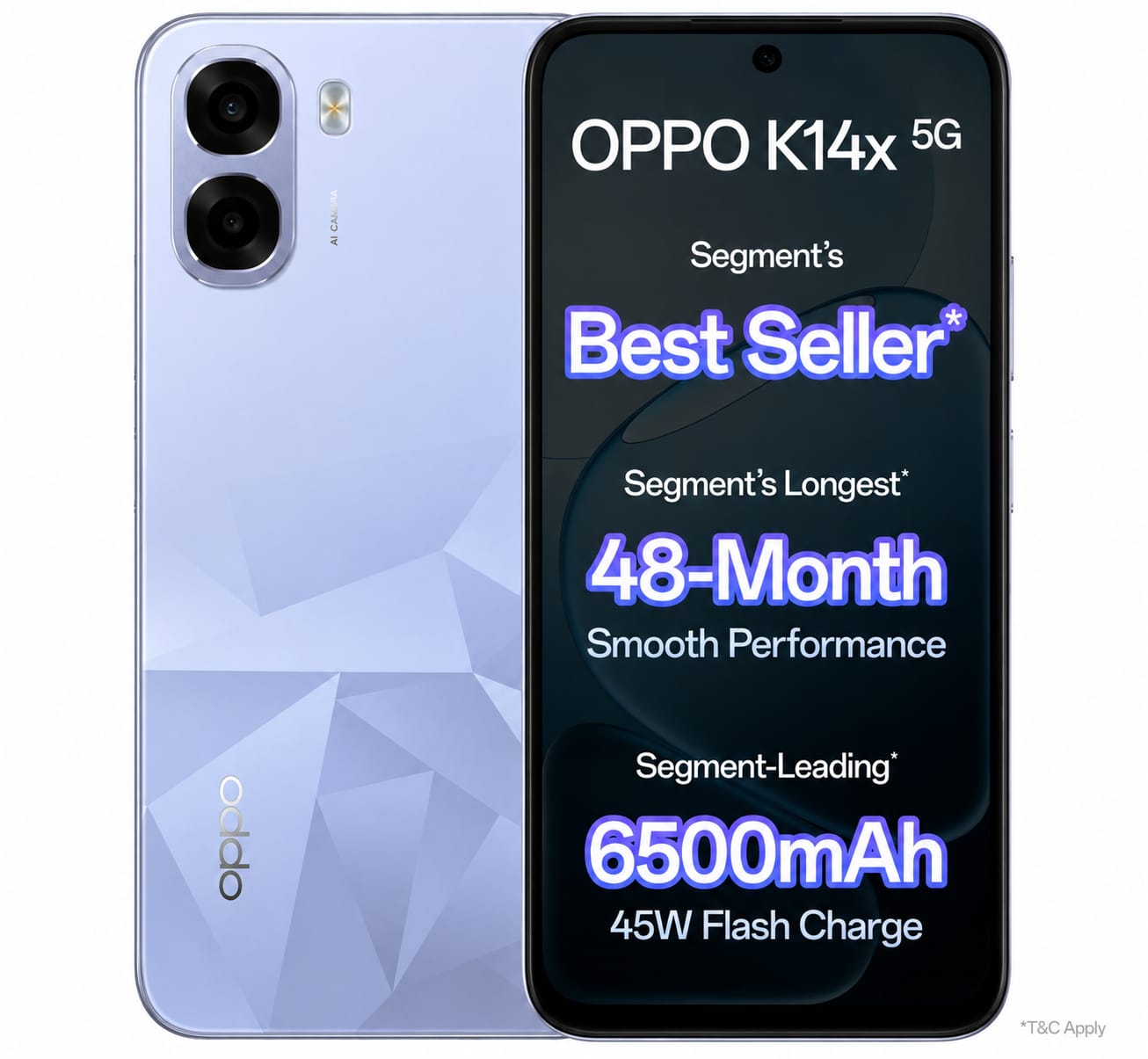 OPPO K14 5G (Prism White, 128 GB) (6 GB RAM)