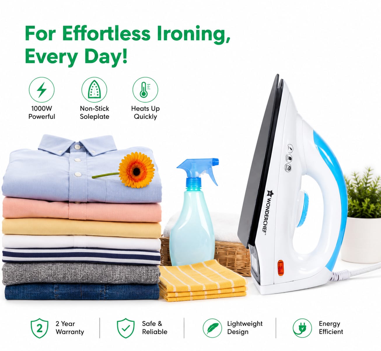 wonderchef iron 1000 w swift Dry Iron
