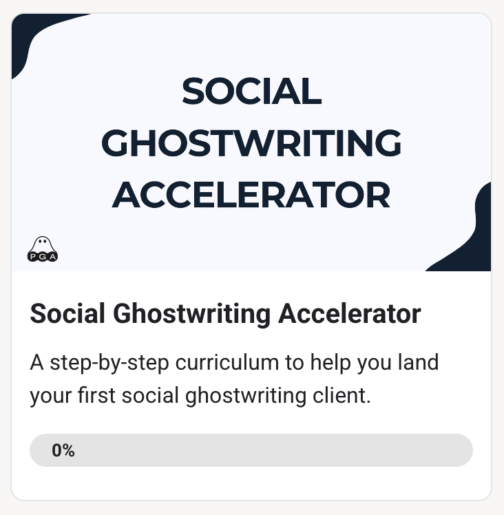 Social Ghostwriting Accelerator bonus course