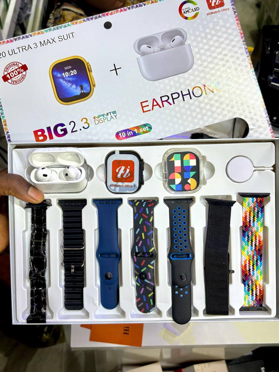 HiWatch Ultra 3 Max Smartwatch & Earbuds Combo Set