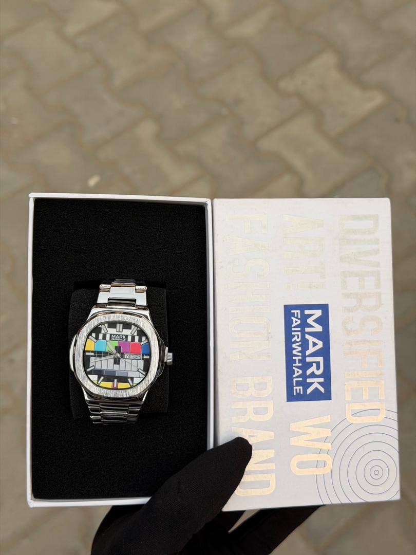 Mark Fairwhale Prism Grid Steel Watch