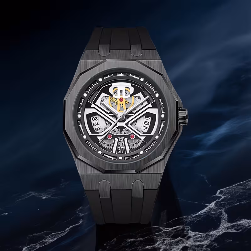 Apex Silver Skeleton Watch 4
