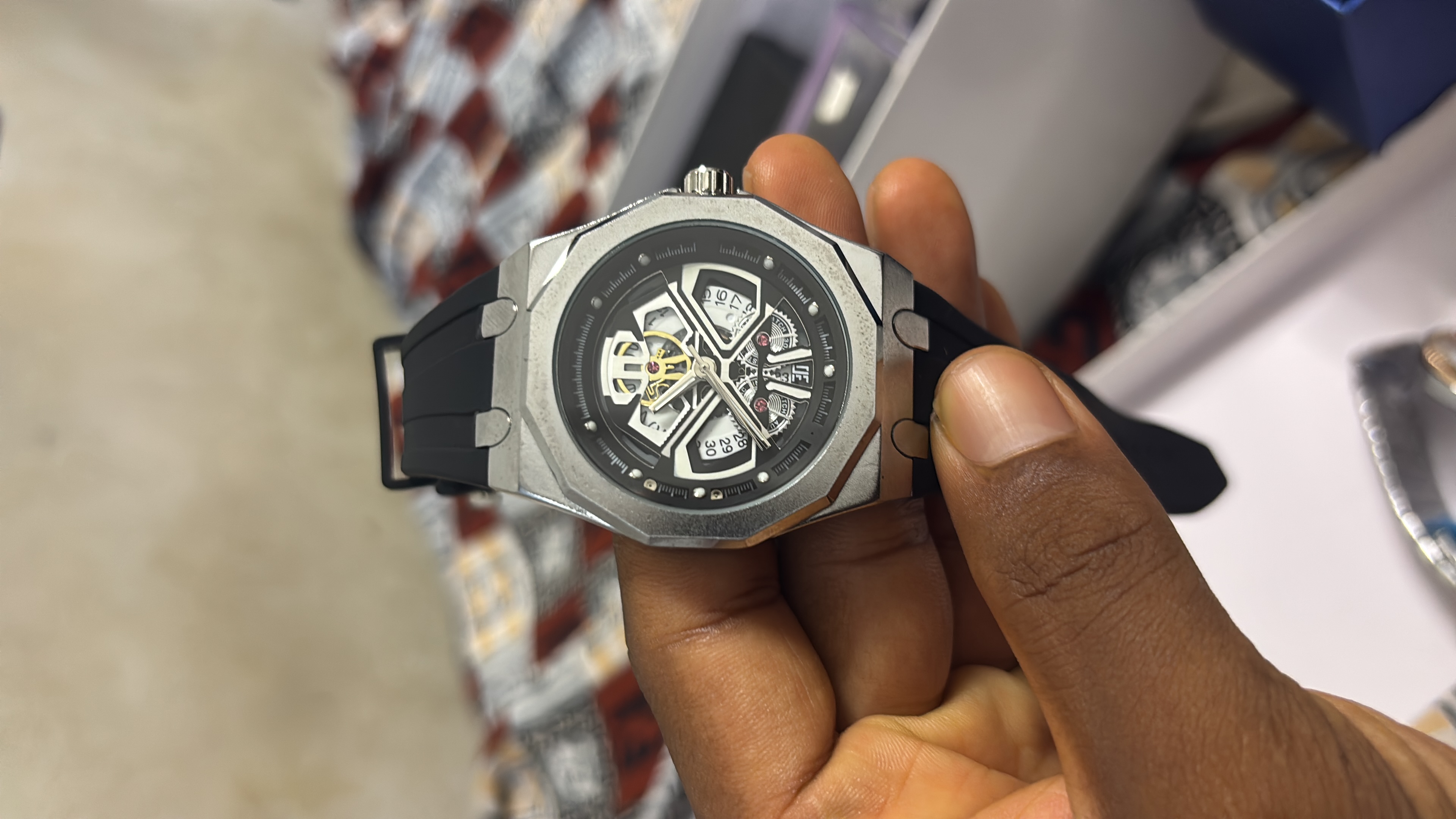 Apex Silver Skeleton Watch 3