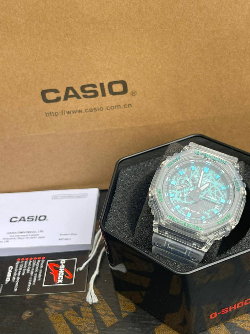 Casio G-Shock Transparent Rainbow Dial Watch (GA-2100 Style) 4