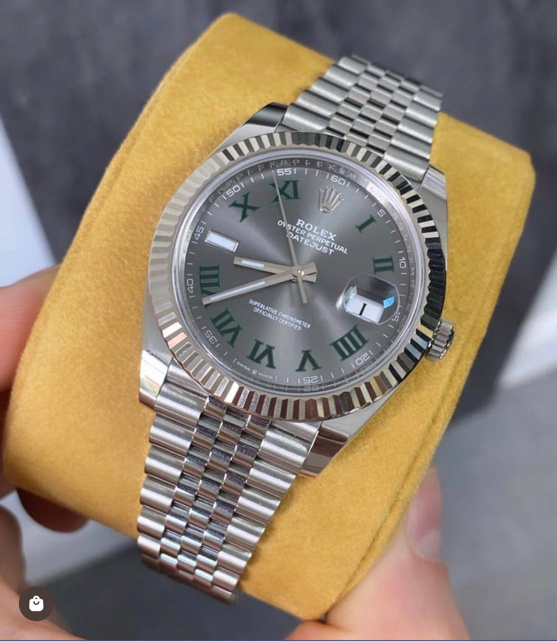 Rolex Datejust (Fluted Bezel, Jubilee Bracelet, Slate Roman Dial) 2