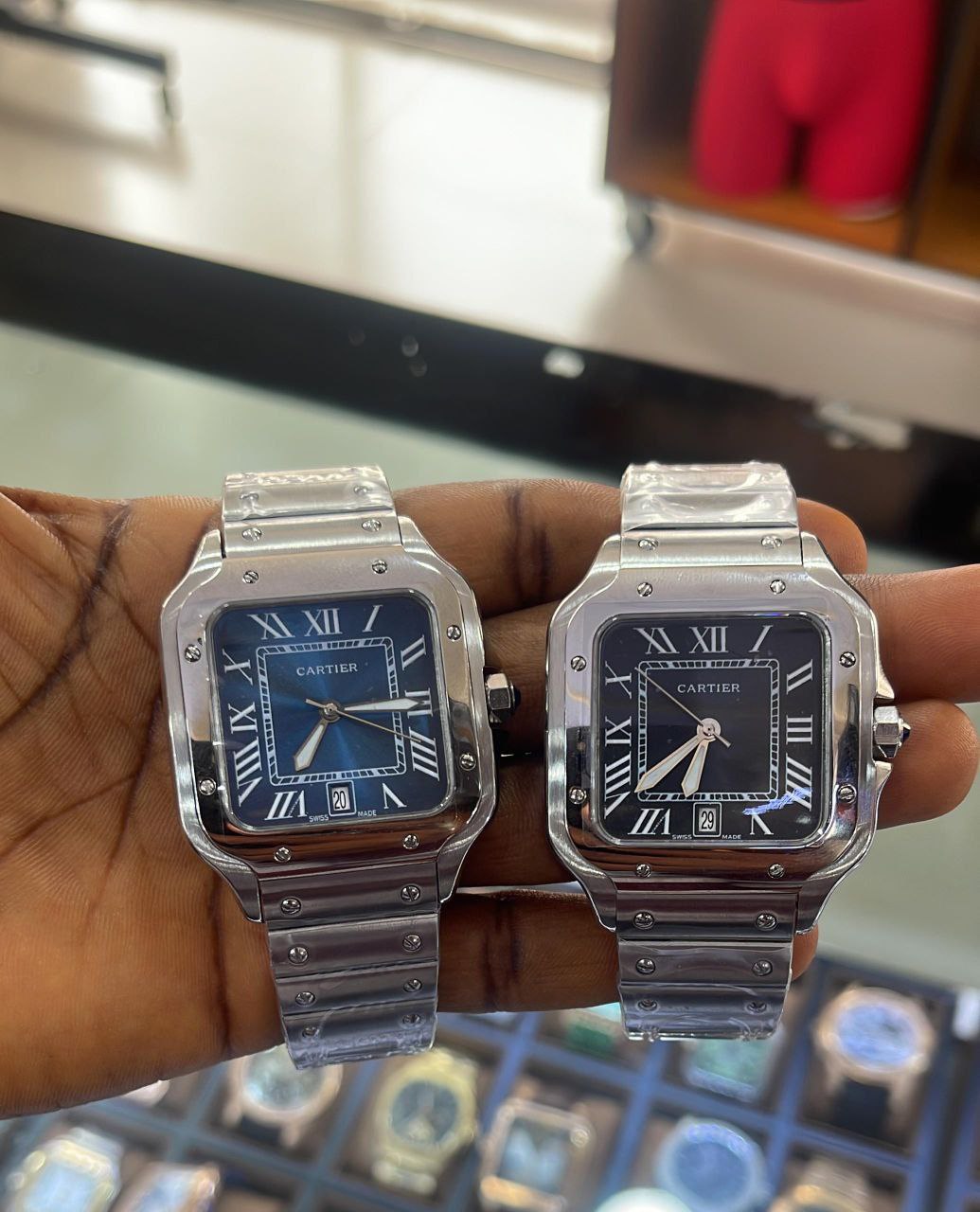 Cartier Santos (Blue Dial) 2