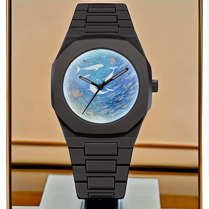 Valenzo Minimalist Geometric Dial Fashion Wrist Watch 9