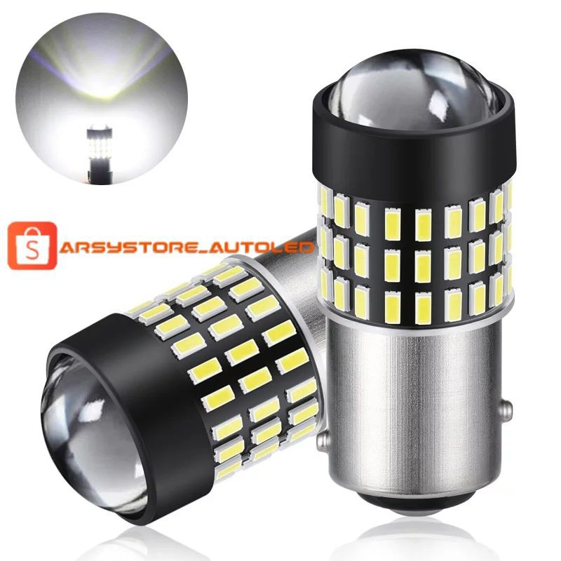 Lampu Rem Motor Mobil Bayonet 2 kaki LED Rotary 3014 54 Titik Extrime Bright