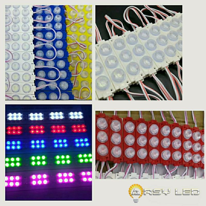 Lampu Led Modul 3030 Lensa 3 mata 12v 24v 3 watt variasi mobil motor