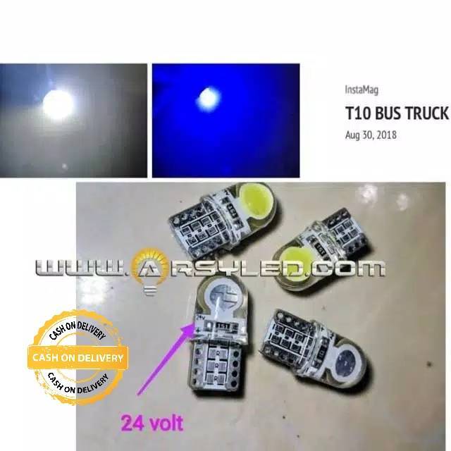Lampu LED 24v 24 volt T10 COB PLASMA Jelly silicone Senja BUS TRUK