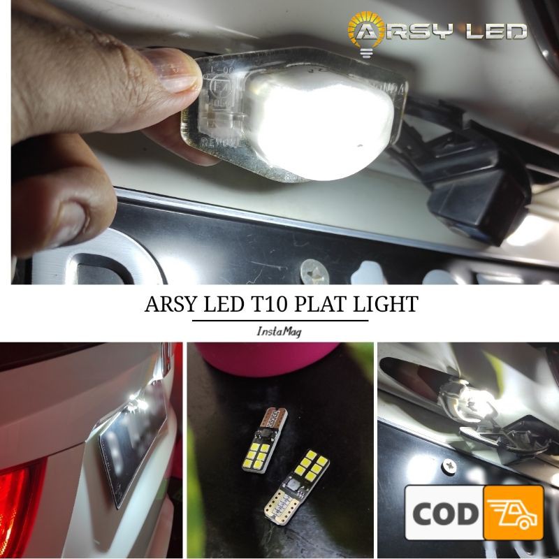 ARSY LED Lampu Plat Nomor Mobil 3030 12 Titik Extrime Bright PNP