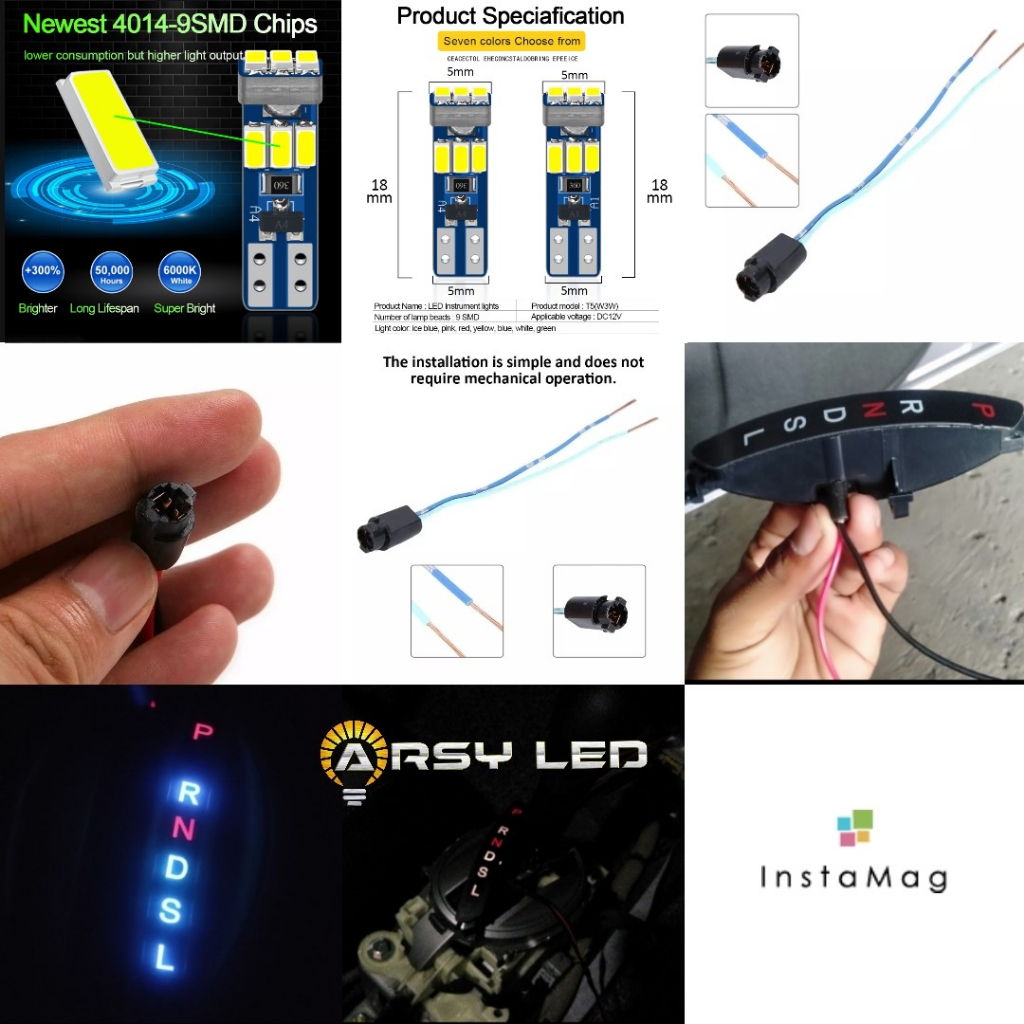 Soket + Lampu T5 Indikator Transmisi Matic Brio Mobilio BRV JAZZ