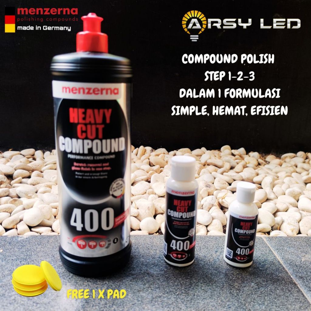Menzerna Heavy Cut Compound 400 kompon kasar halus kilap 1 langkah